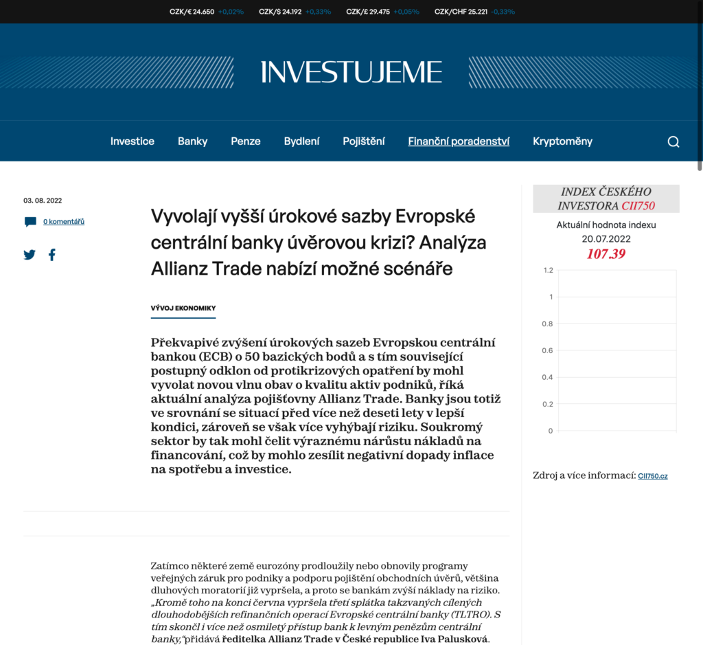 vyvolaji-vyssi-urokove-sazby-evropske-centralni-banky-uverovou-krizi-analyza-allianz-trade-nabizi-mozne-scenare