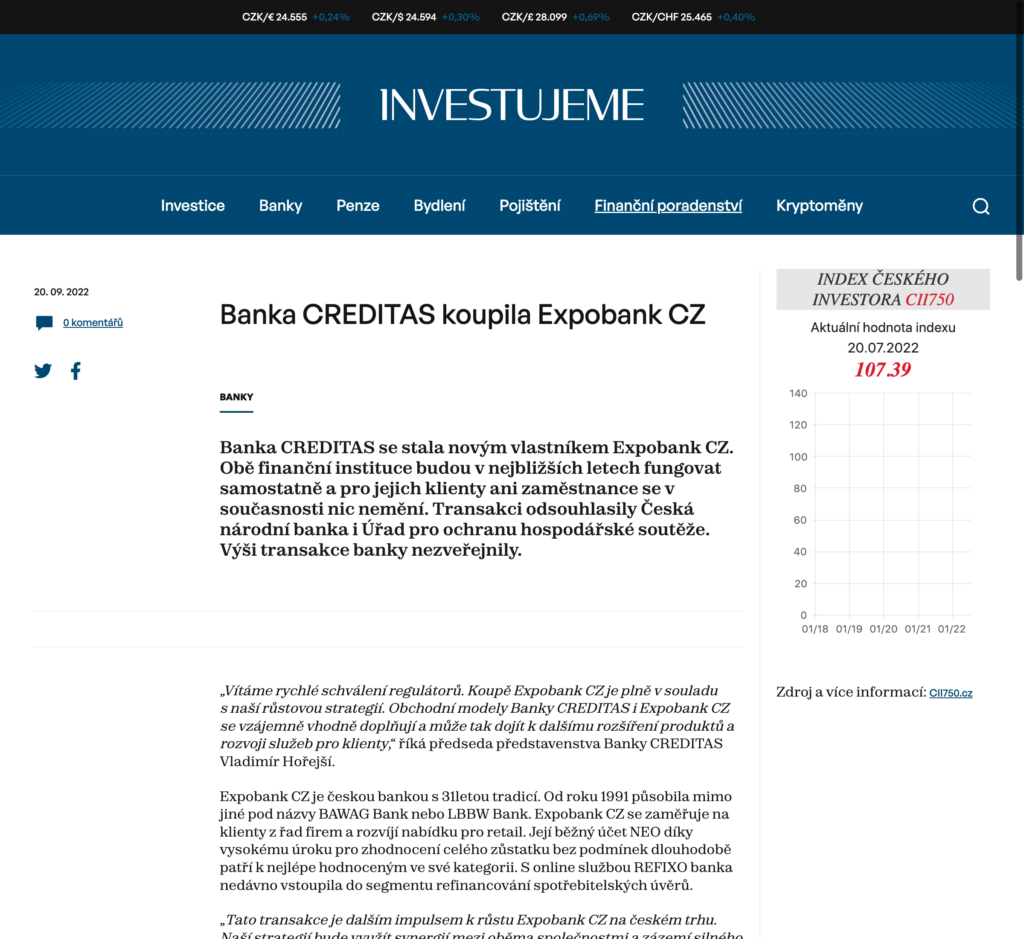 banka-creditas-koupila-expobank-cz