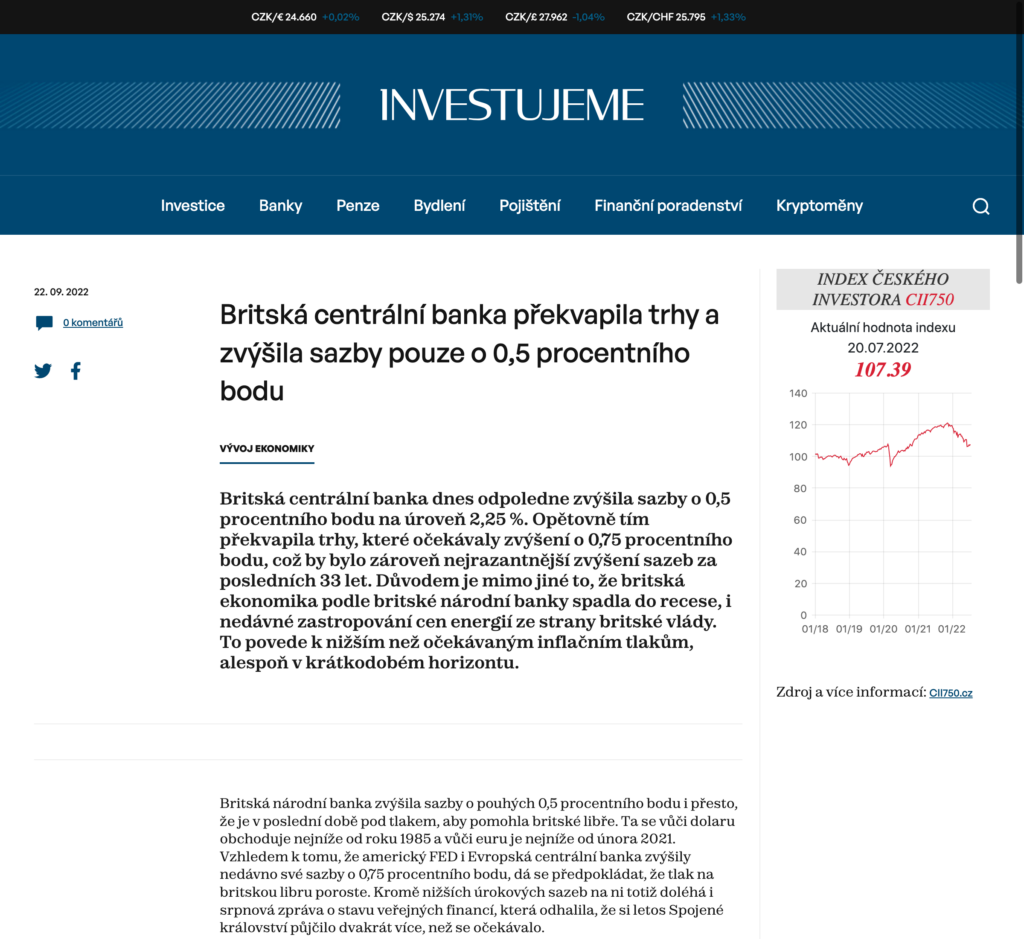 britska-centralni-banka-prekvapila-trhy-a-zvysila-sazby-pouze-o-0-5-procentniho-bodu