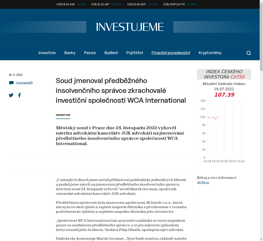 soud-jmenoval-predbezneho-insolvencniho-spravce-zkrachovale-investicni-spolecnosti-wca-international