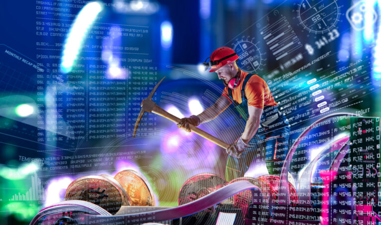 Macro,View,Of,Miner,Working,For,Bitcoins,Mine,Pool.,Devices