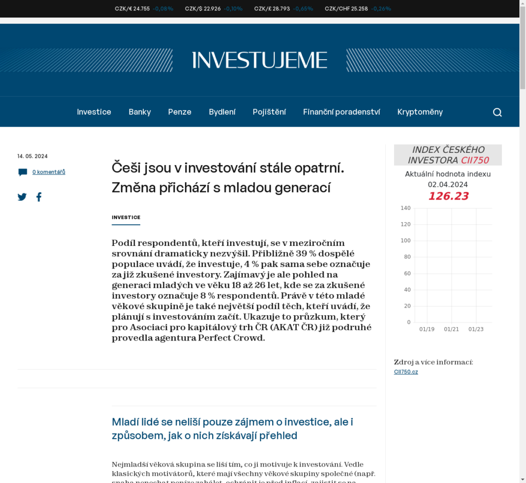 cesi-jsou-v-investovani-stale-opatrni-zmena-prichazi-s-mladou-generaci