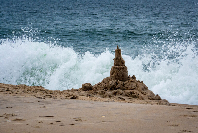 Child's,First,Attempt,At,Building,A,Sand,Castle