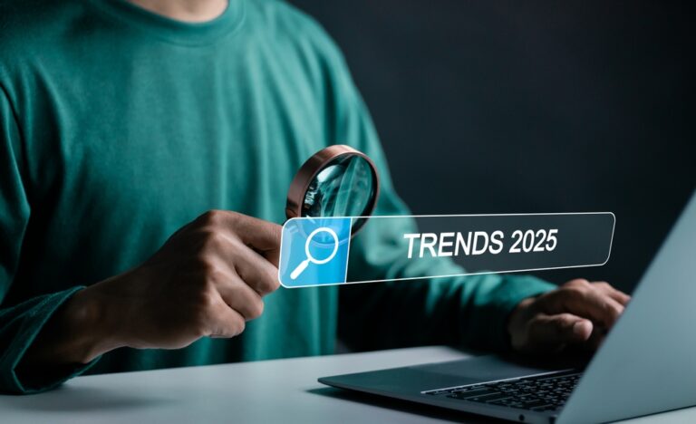 2025,Trends,Concept.,Person,Using,Laptop,Searching,Trends,2025,,Marketing