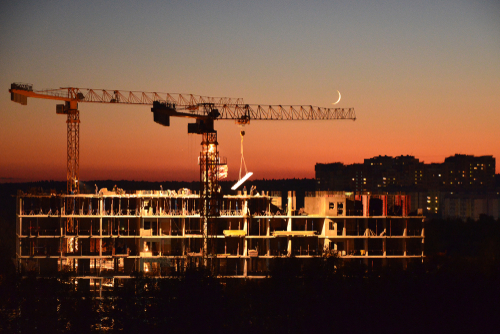 Building,A,House,Late,At,Night