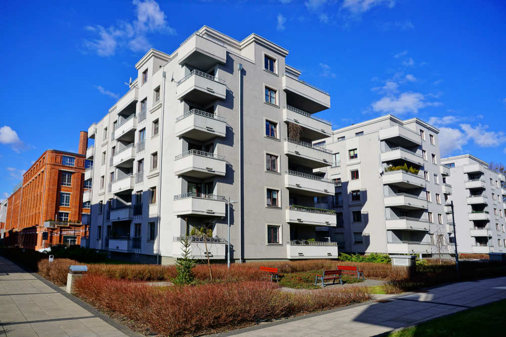 New,Modern,Housing,Estate,In,Lodz,-,A,Typical,Housing