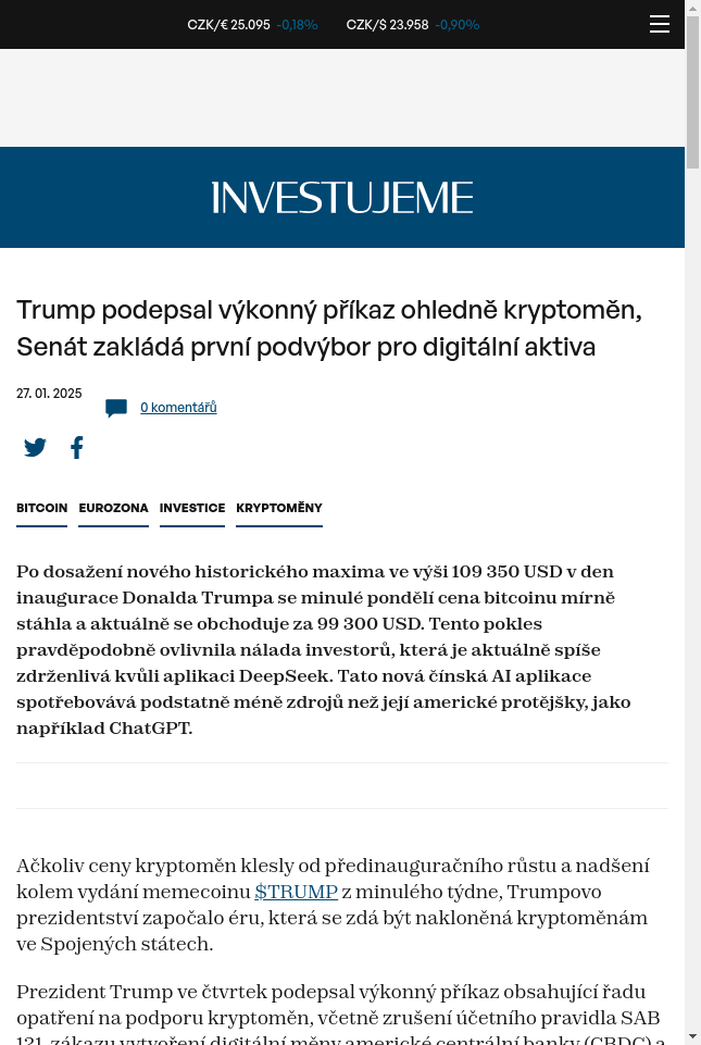 trump-podepsal-vykonny-prikaz-ohledne-kryptomen-senat-zaklada-prvni-podvybor-pro-digitalni-aktiva