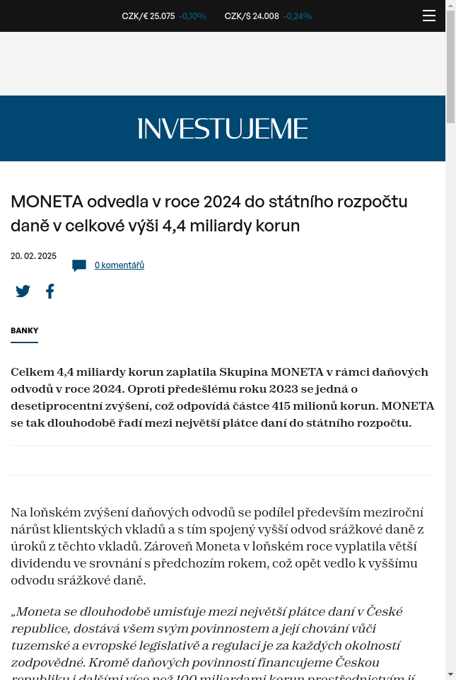 moneta-odvedla-v-roce-2024-do-statniho-rozpoctu-dane-v-celkove-vysi-4-4-miliardy-korun