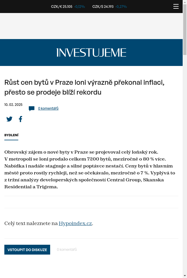 rust-cen-bytu-v-praze-loni-vyrazne-prekonal-inflaci-presto-se-prodeje-blizi-rekordu