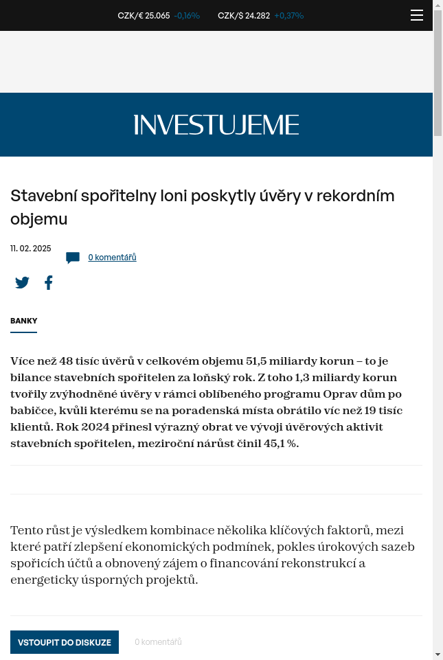 stavebni-sporitelny-loni-poskytly-uvery-v-rekordnim-objemu