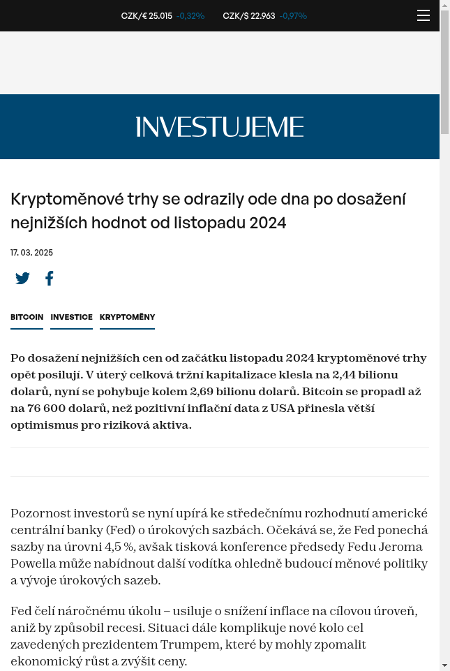 kryptomenove-trhy-se-odrazily-ode-dna-po-dosazeni-nejnizsich-hodnot-od-listopadu-2024